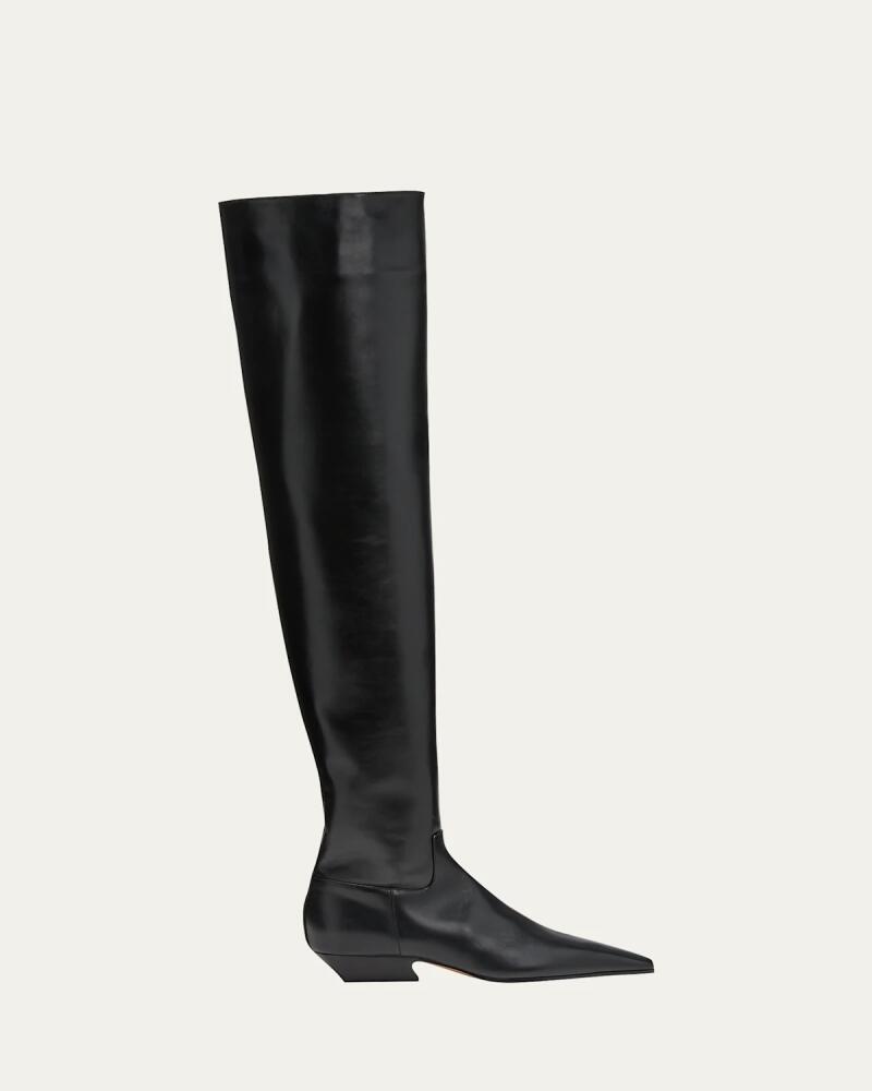 Khaite Marfa Calfskin Over-The-Knee Boots Cover