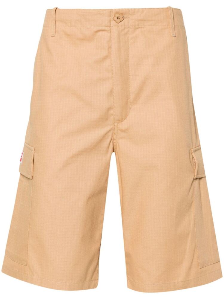 Kenzo mid-rise ripstop cargo shorts - Brown Cover