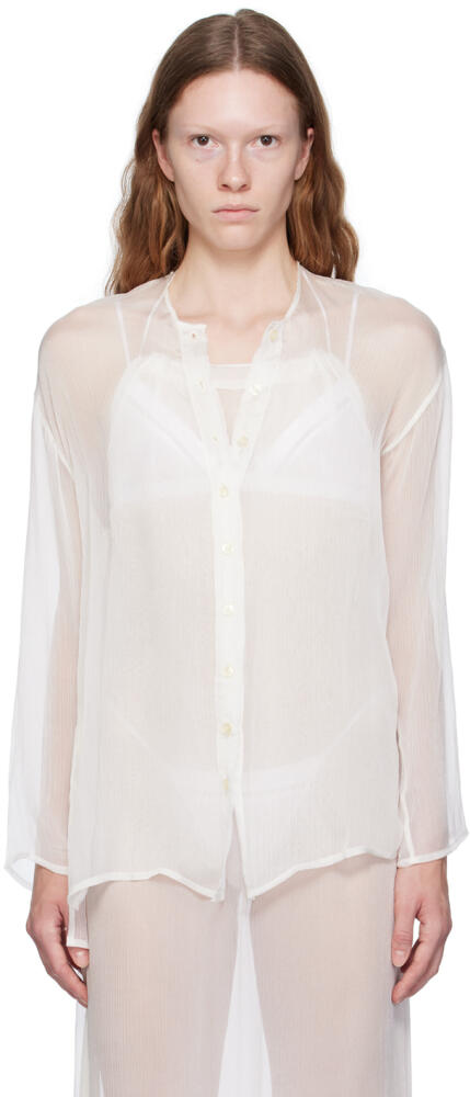 LESET White Celia Shirt Cover