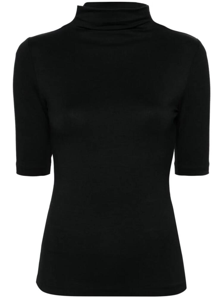 BOSS mock-neck jersey T-shirt - Black Cover