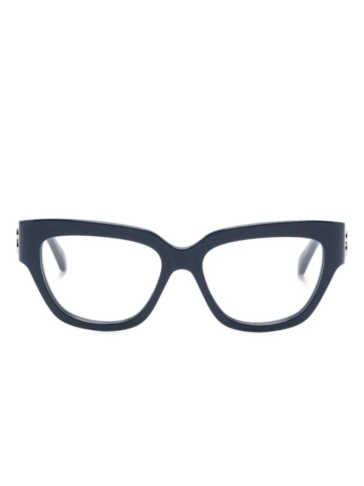 Balenciaga Eyewear logo-lettering square-frame glasses - Black Cover