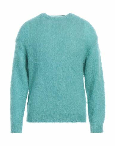 Auralee Man Sweater Turquoise Mohair wool, Wool Cover