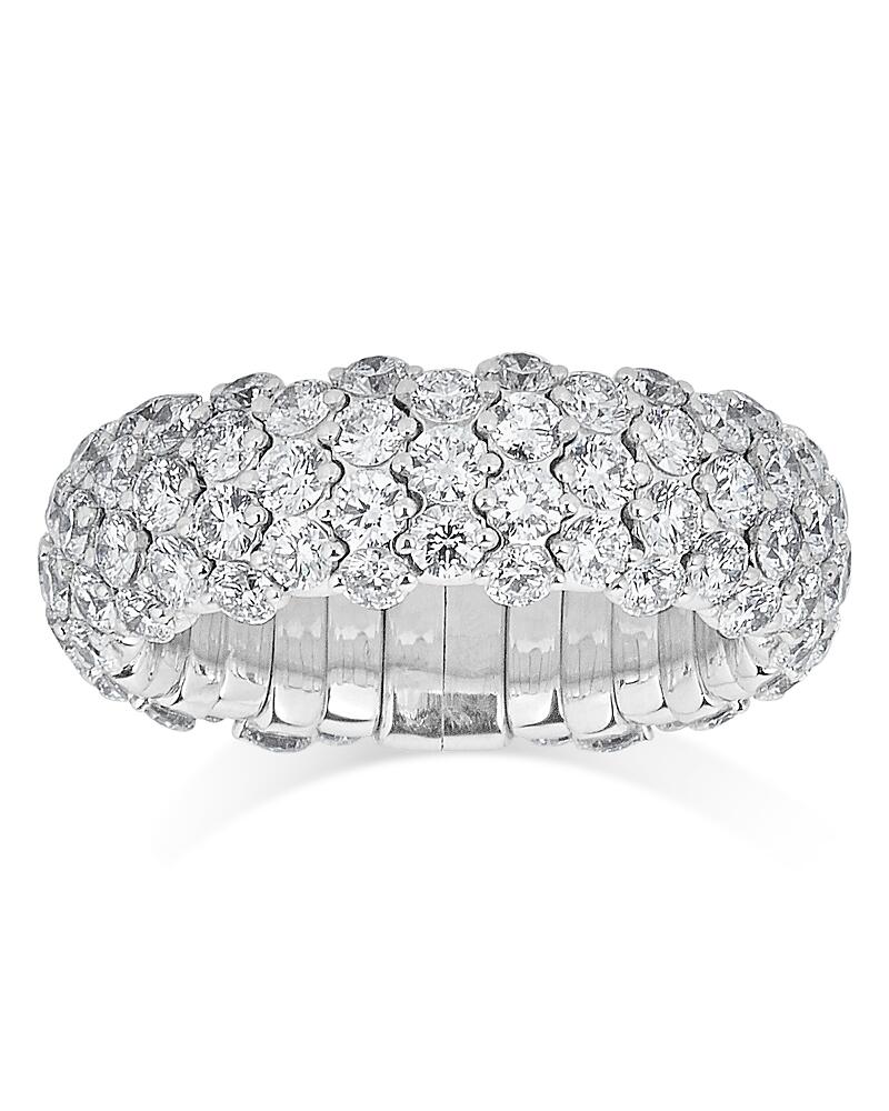 Zydo 18K White Gold Diamond Domed Stretch Ring Cover