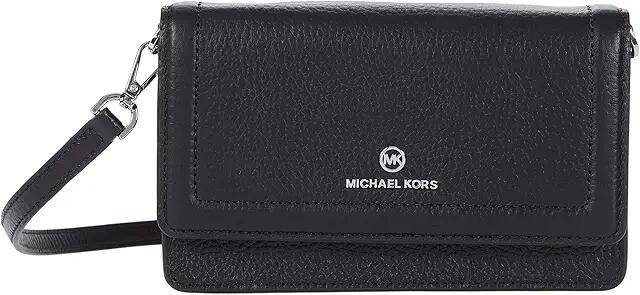 MICHAEL Michael Kors Jet Set Charm Small Phone Crossbody (Black) Handbags Cover