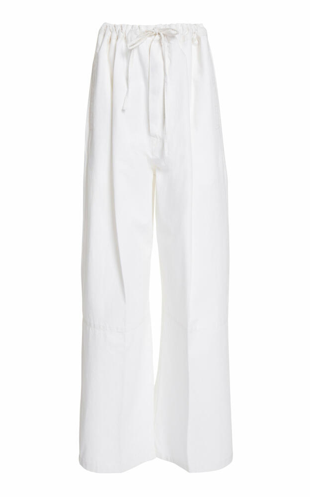 Victoria Beckham - Drawstring Cotton Pants - White Cover