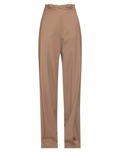 Marco De Vincenzo Woman Pants Camel Wool, Elastane Cover