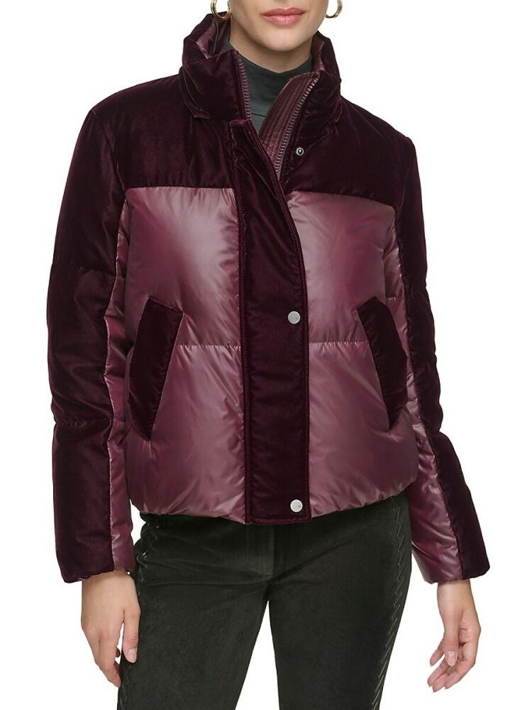 Andrew Marc Women's Vega Puffer Jacket - Burgundy Cover