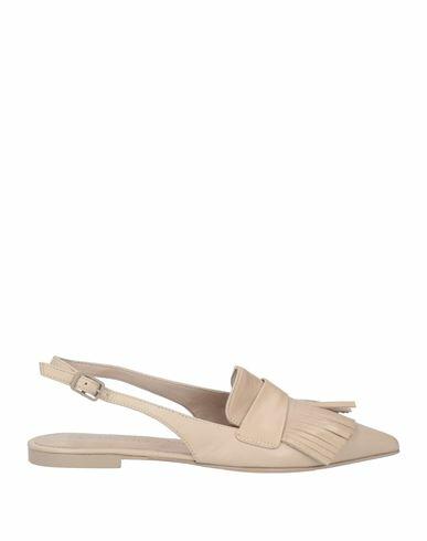 Pomme D'or Woman Ballet flats Beige Leather Cover