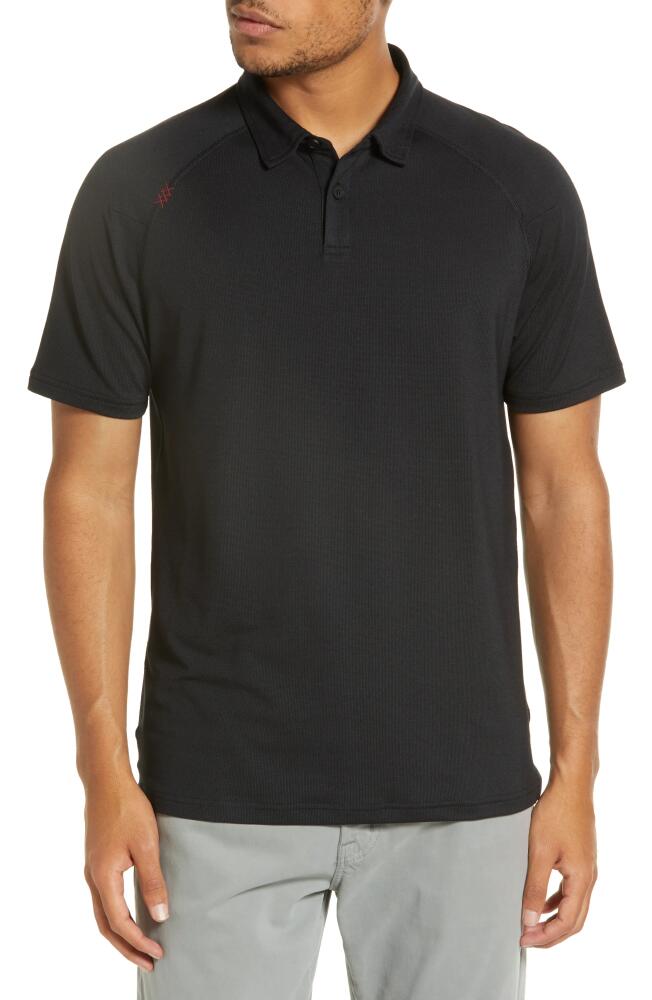 Rhone Delta Piqué Performance Polo in Black Cover