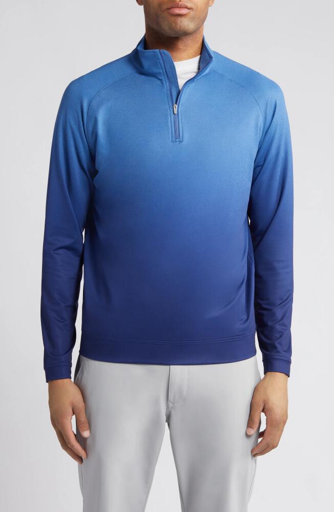 Peter Millar Perth Ombré Performance Quarter Zip Pullover in Sport Navy Cover