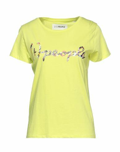 (+) People Woman T-shirt Acid green Organic cotton Cover