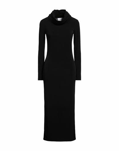 Virna Drò Woman Maxi dress Black Polyester, Elastane Cover