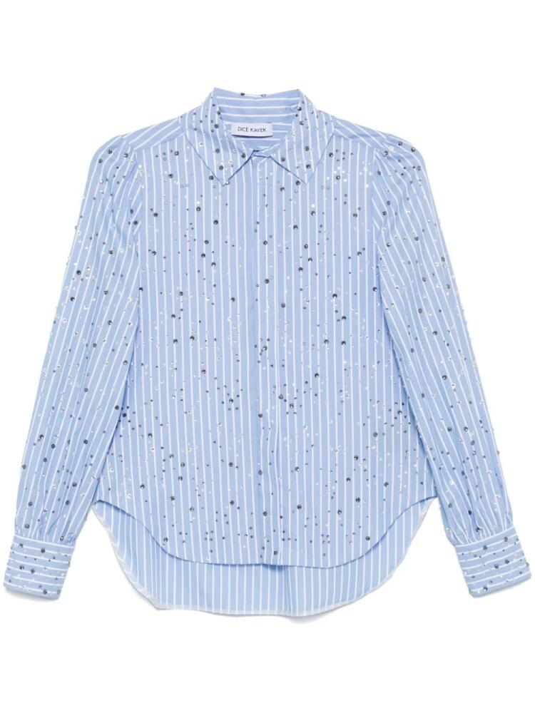 Dice Kayek embellished stripe shirt - Blue Cover