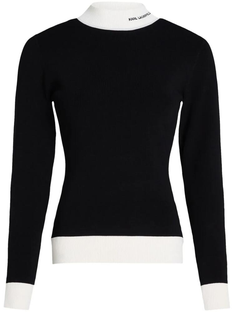 Karl Lagerfeld logo-jacquard jumper - Black Cover