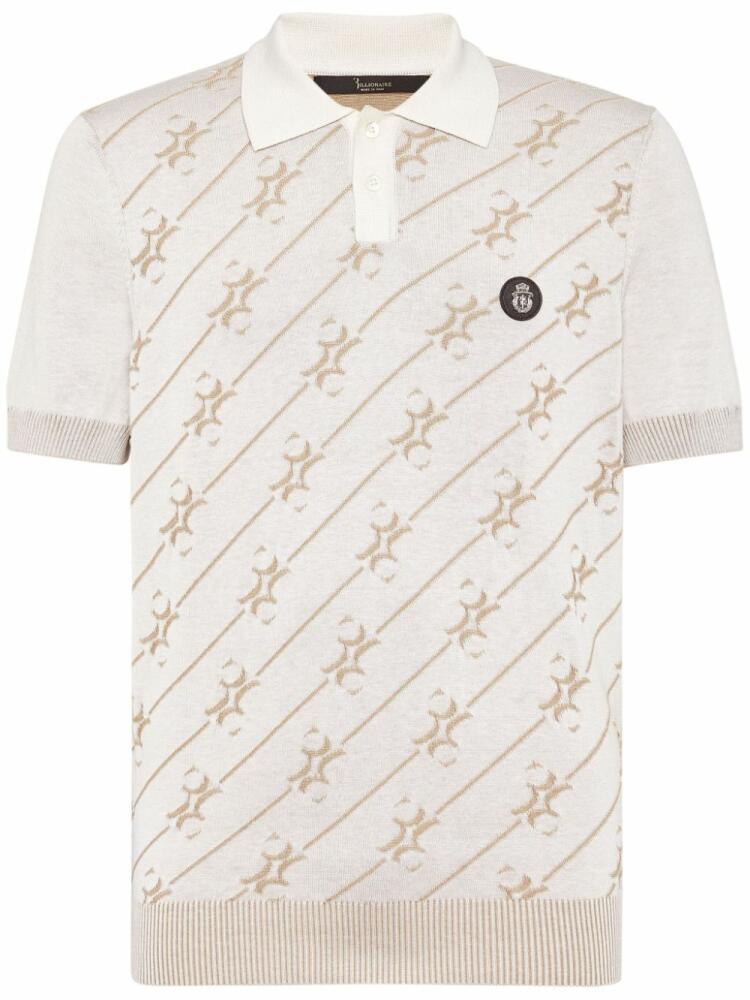 Billionaire Silk Polo Shirt - White Cover