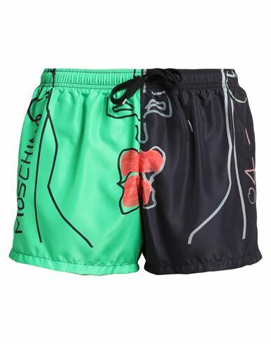 Moschino Man Swim trunks Green Polyester Cover