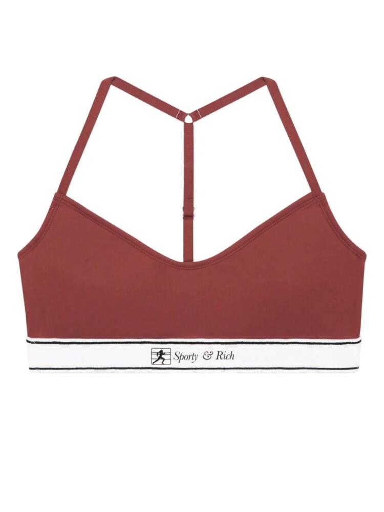 Sporty & Rich Runner Script bralette - Brown Cover