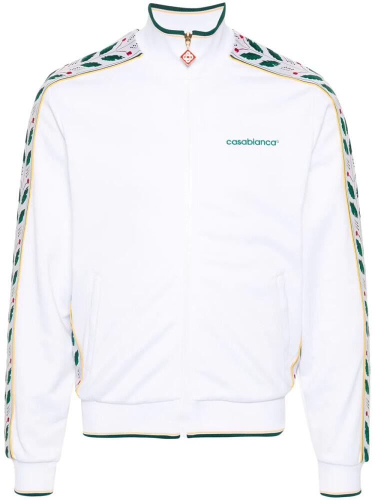 Casablanca Laurel logo-embroidered jacket - White Cover