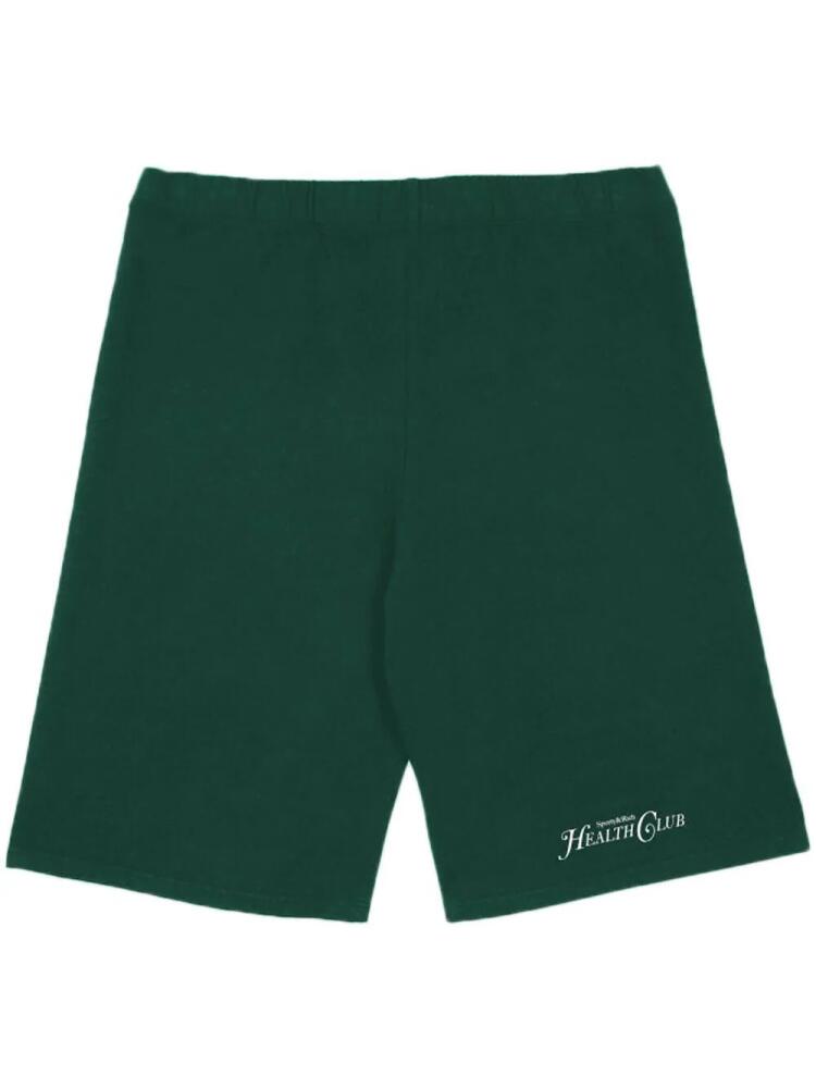 Sporty & Rich Rizzoli Biker embroidered shorts - Green Cover