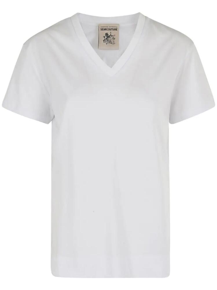 Semicouture cotton T-shirt - White Cover