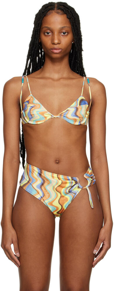 JACQUEMUS Multicolor 'Le Haut de Maillot Barco' Bikini Top Cover