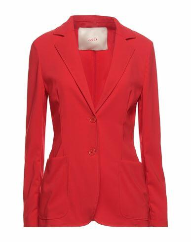 Jucca Woman Blazer Red Polyester, Elastane Cover