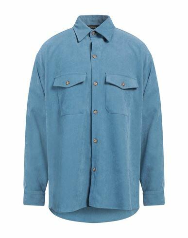 Imperial Man Shirt Light blue Polyester, Elastane Cover