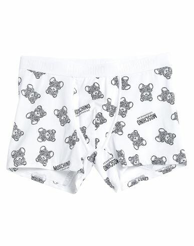 Moschino Man Boxer White Cotton, Elastane Cover