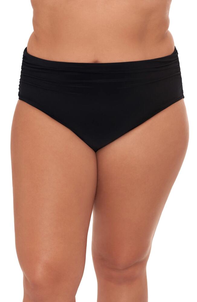 Magicsuit Women's Shirred Bikini Bottoms in Black Cover