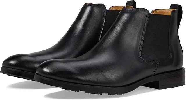 Massimo Matteo Chelsea Classic Boots (Black Leather) Men's Boots Cover