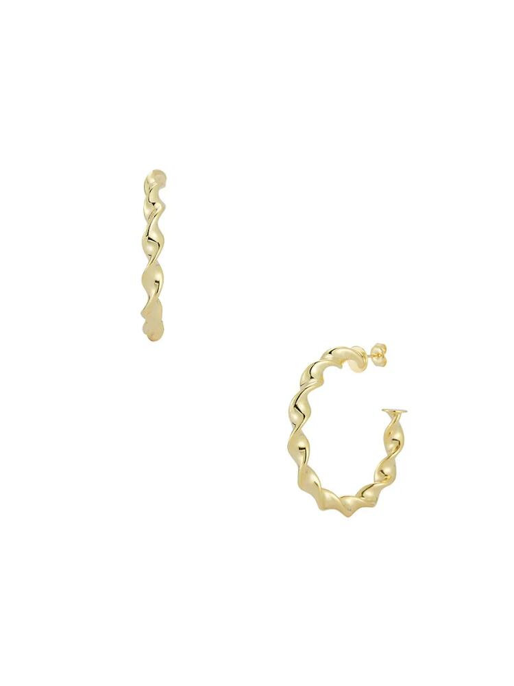 SPHERA MILANO Women's 14K Goldplated Sterling Silver Twist Hoop Earrings Cover