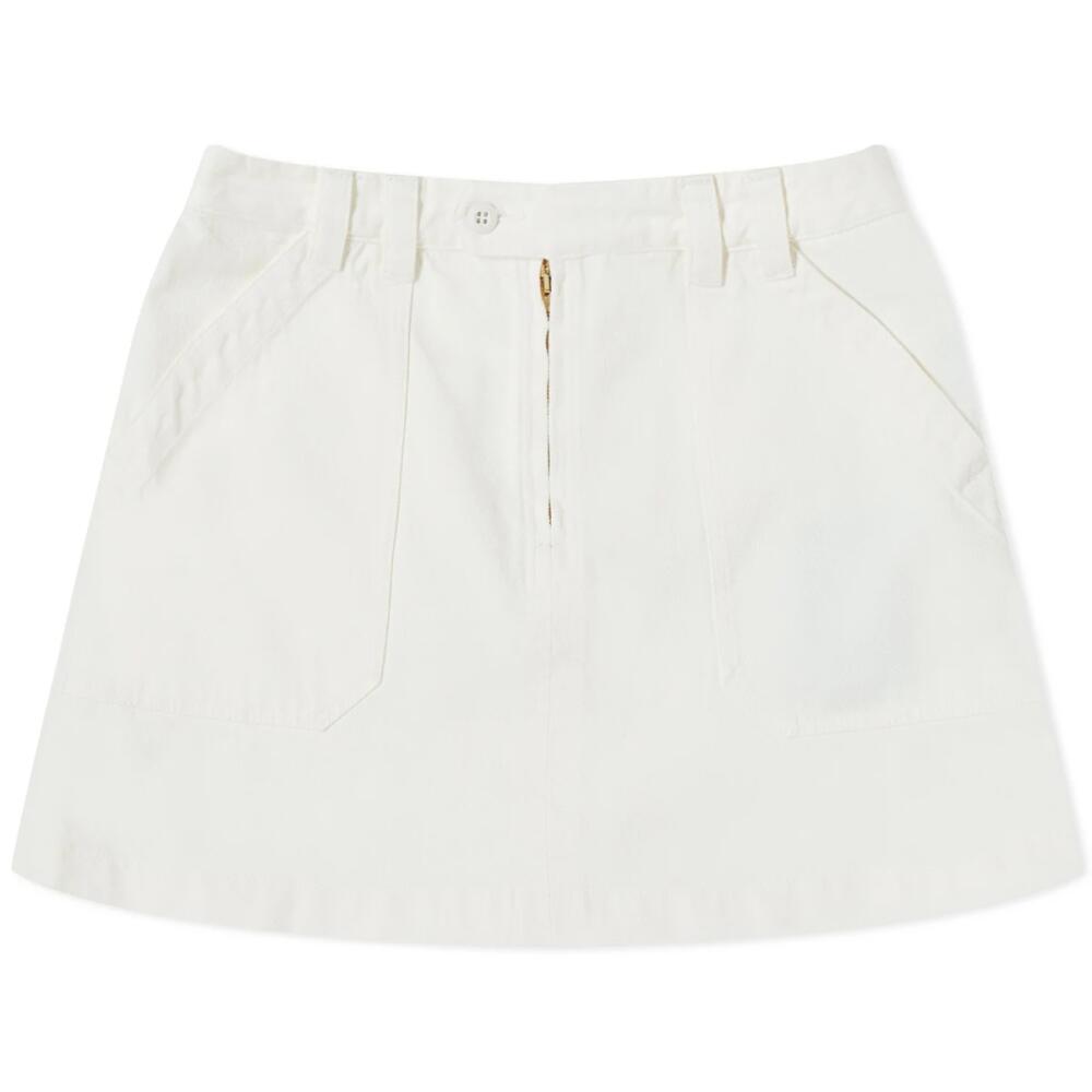 A.P.C. Women's Sarah Denim Mini Skirt in White Cover