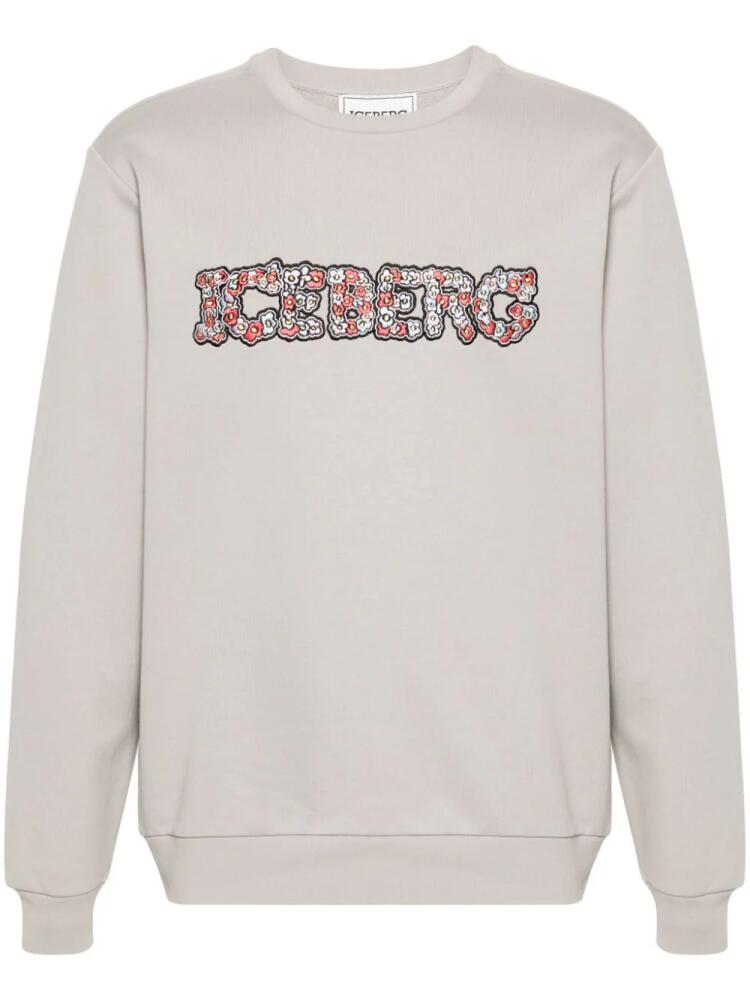 Iceberg embroidered-floral logo sweatshirt - Neutrals Cover