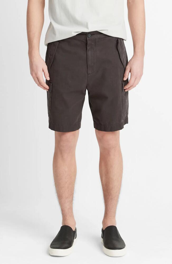 Vince Cotton Twill Cargo Shorts in Soft Black Cover