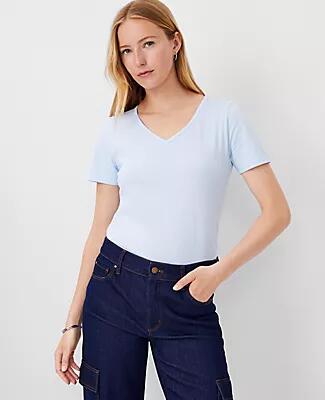 Ann Taylor Pima Cotton V-Neck Tee Cover