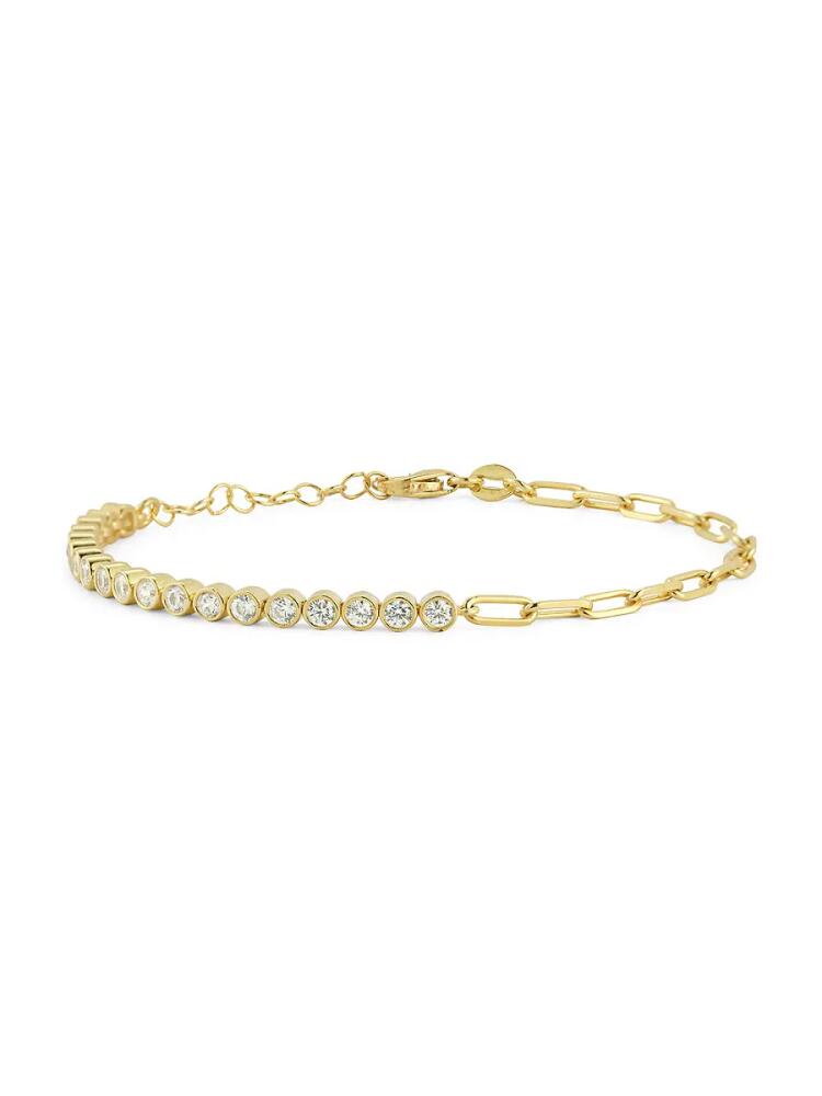 SPHERA MILANO Women's 14K Goldplated Sterling Silver & Cubic Zirconia Tennis Bracelet Cover