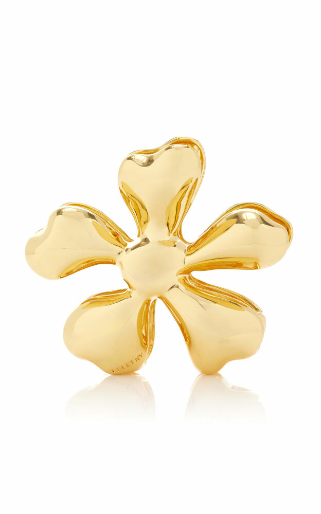 Lelet NY - Floral Metal Claw Clip - Gold Cover