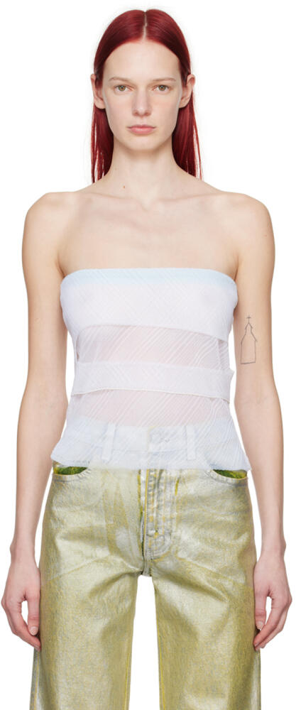 Eckhaus Latta Blue & White Alto Tube Top Cover