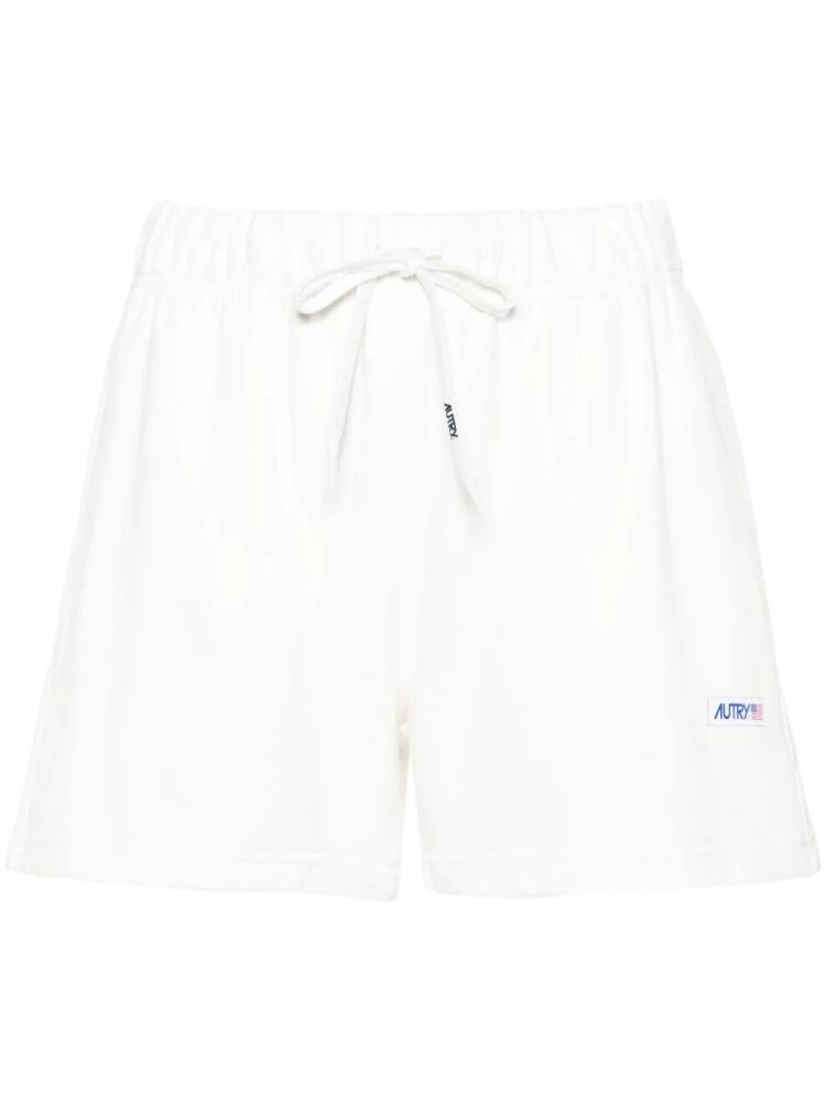 Autry logo-patch jersey shorts - White Cover