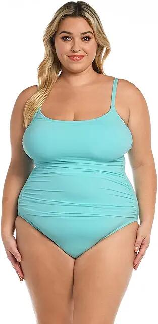 La Blanca Island Goddess Lingerie Mio One-Piece (Ice Blue) Women's Swimwear Cover