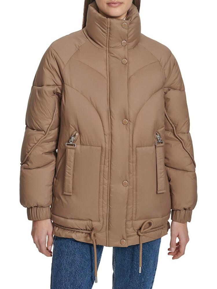 Andrew Marc Women's Strehla Oversized Puffer Jacket - Mushroom Cover