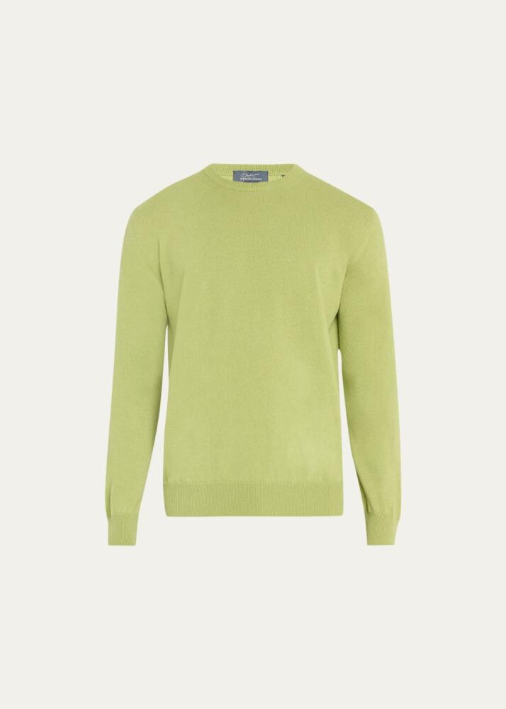 Bergdorf Goodman Men's Solid Cashmere Crewneck Sweater Cover