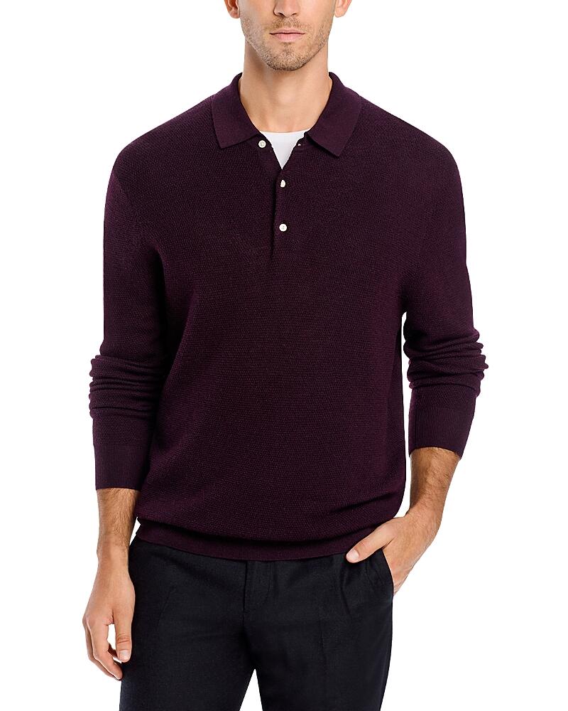 The Men's Store at Bloomingdale's Merino Wool Textured Pique Polo Sweater - Exclusive Cover