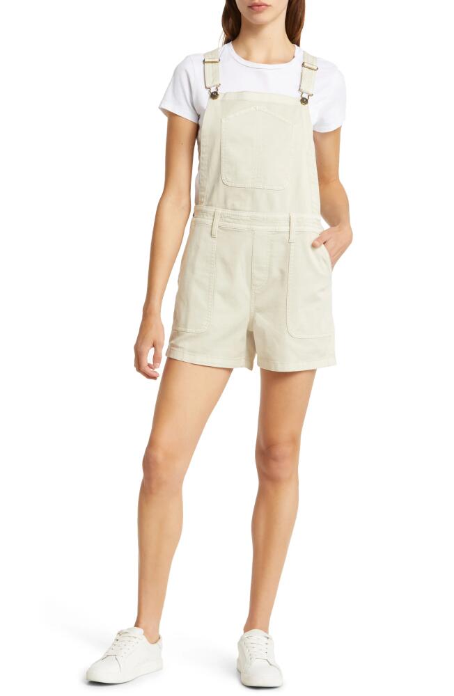 prAna Sancho Stretch Organic Cotton Shortalls in Chalk Cover