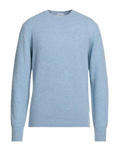 Brooksfield Man Sweater Sky blue Virgin Wool, Polyamide Cover