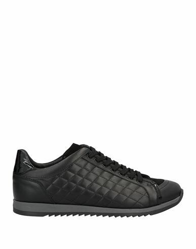 Baldinini Man Sneakers Black Calfskin Cover