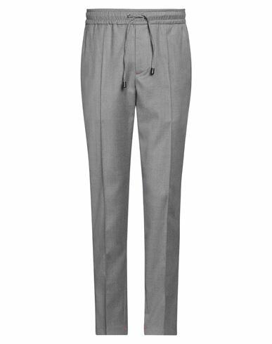 Isaia Man Pants Grey Wool, Polyamide, Elastane Cover