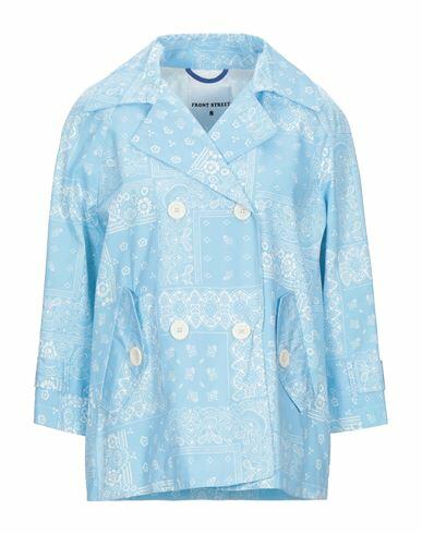 Front Street 8 Woman Blazer Sky blue Cotton Cover