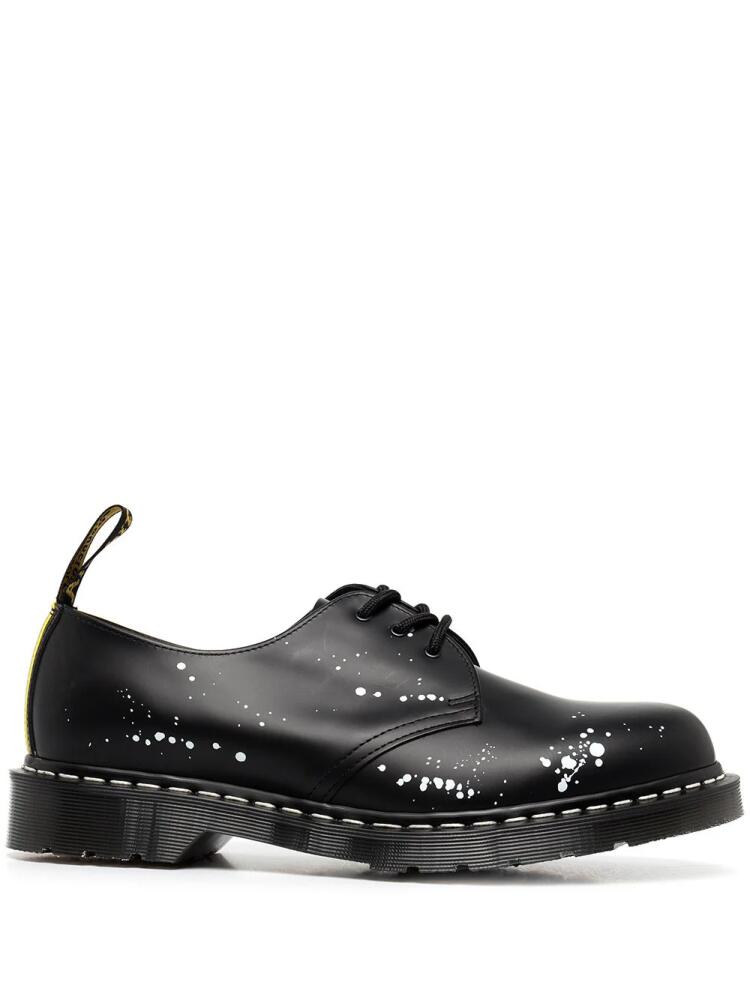 Dr. Martens Neighborhood paint-splatter lace-up shoes - Black Cover