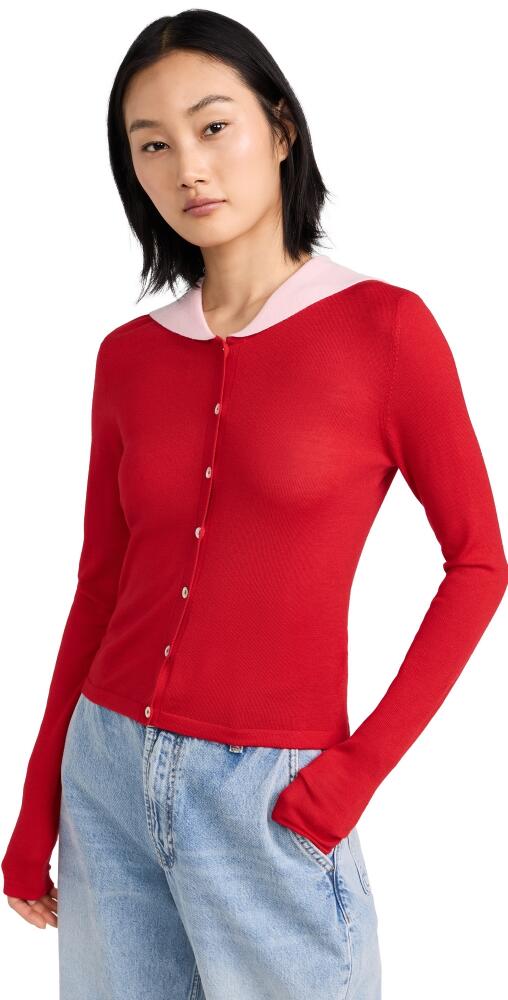 Sandy Liang Poppy Cardigan Red Cover